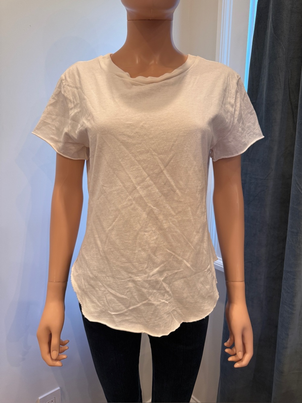 Frank & Eileen Cream Short-Sleeve Cotton Tee